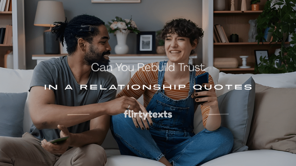 can you rebuild trust in a relationship