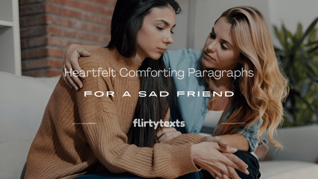 comforting paragraphs for a friend who is sad